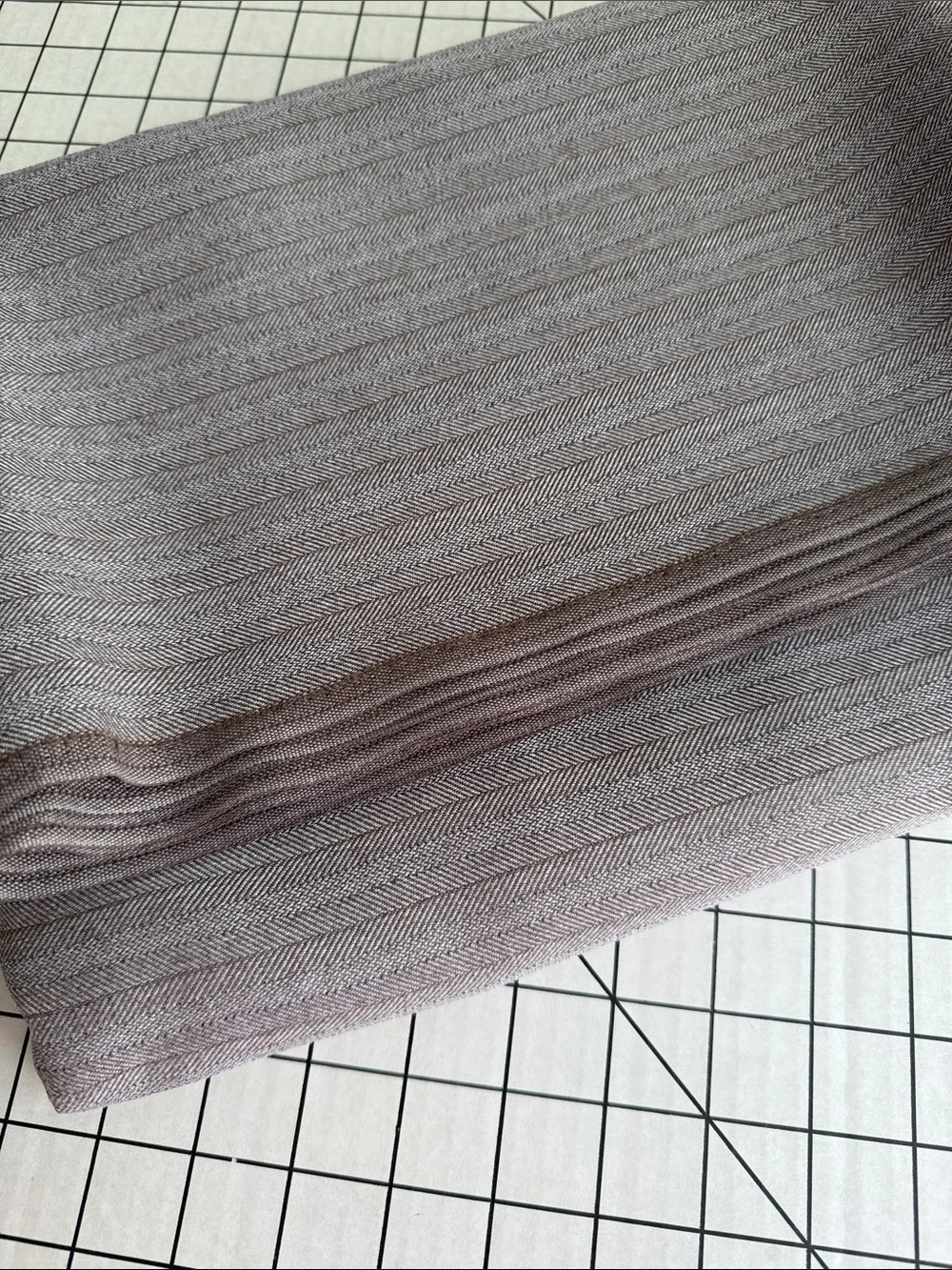 3 Yards Taupe Herringbone Suiting Fabric 58” Wide Drapey Woven Apparel Fabric